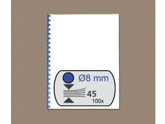 Bindrug GBC 8mm 21-rings A4 blauw 100stuks