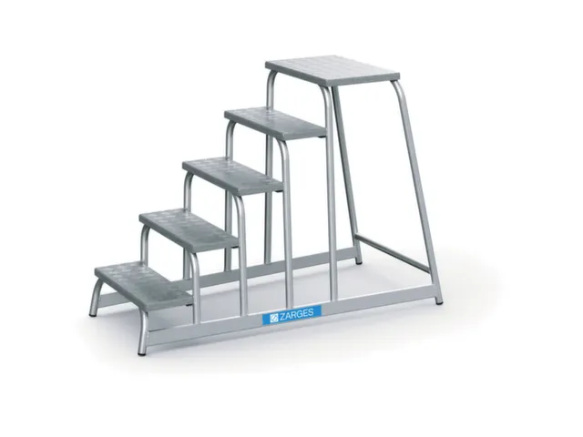 machine-opstapje bordes H 1000mm 5treden aluminium