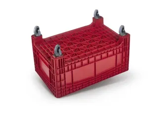 container met grote capaciteit,HxLxB 730x1200x800mm,354l,PE,rood - 3
