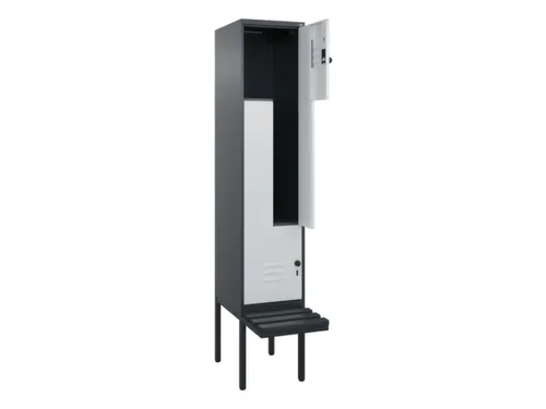 Z-garderobekast,HxBxD 2120x400x815mm,2vak,vak B 400mm,draaigrendel