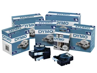 Labeltape Dymo LabelManager D1 polyester 12mm rood op wit - 4