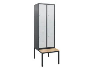Dubbeldekse dekenkist,HxBxD 1950x600x815mm,2x2vak.,vak B 300mm - 1