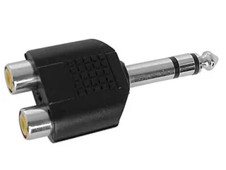 Dubbele RCA Vrouwelijk Naar Mannelijke 6.35mm Stereo Jack - 1