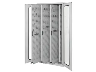 verticale kast,HxBxD 1950x1000x600mm,vensterdeur,RAL5010 - 1