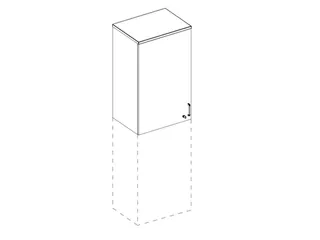opzetkast,v. kantoorkast met openslaande deuren,MP-lichtgrijs - 1
