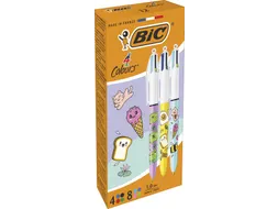 4-kleurenbalpen Kawai doos van 12 stuks assorti