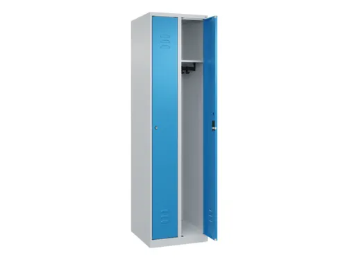 locker,HxBxD 1850x500x500mm,2vak,vak B 250mm,cil.-slot,staand op vloer