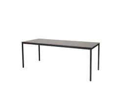 Domino Basic Tafel Vaste Hoogte 2000x800mm Logan Eiken Zwart 4-Poots