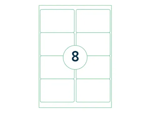 Etiket Zelfklevend Wit 8 op A4 97x67.7mm 1000 Vel