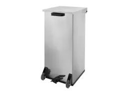 Mobiele Pedaalemmer Carro-Kick 110 Liter RVS
