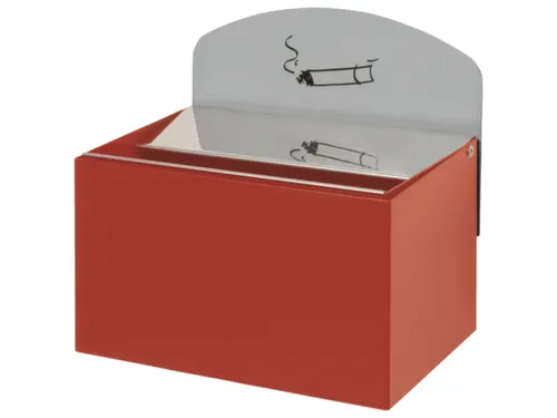 Wandasbak 87x 140x 98mm Achterwand Verzinkt Plaatstaal Rood