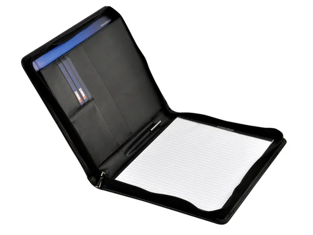 DESQ A4 Conferentiemap Leer met ritssluiting