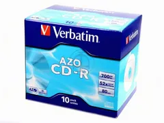 Verbatim Cdr80 700Mb 52X Jc 43327 Jewel Case Crystal Surf 10 stuks