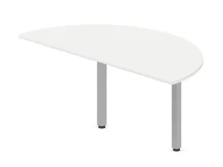 aanbouwtafel,i.h.v.,HxBxD 720-840x1600x800mm,halfrond,Bl-wit - 1