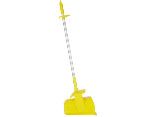 Vikan Hygiene stofblik + veger combinatieset alu steel 840mm Geel