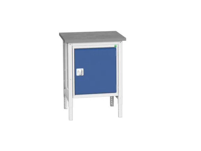 werkbank,HxBxD 780-930x700x600mm,linoleumblad,4voeten