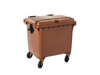Contivia 4,vuilnisbak 4wielen 1100 L bruin - 2