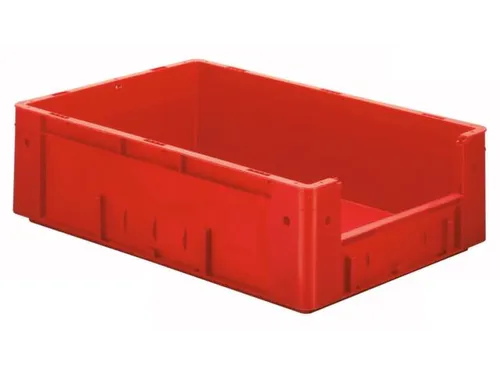Euronorm Stapelkrat Rood 175x600x400mm 31l Gesloten Grijpopening