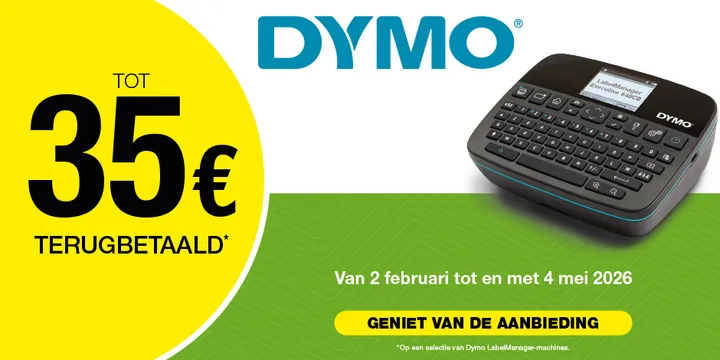Tot € 35 cashback bij Dymo Labelmanager!