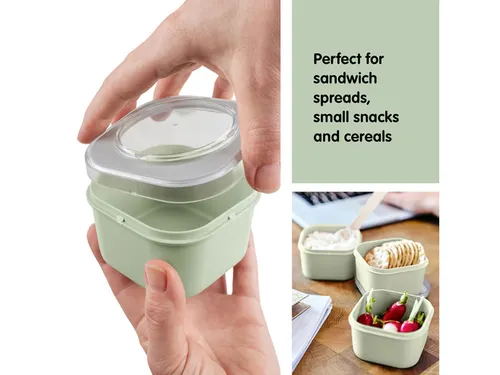 #*Lunch set Groen Sigma home food set 3 stuks9,3 x 9,3 x 16,7 cm