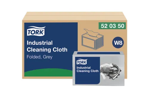 Reinigingsdoek Tork W8 Premium Industrial 1-laags 55 vel grijs 520350