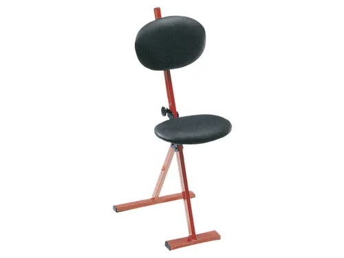 Stahulp 550-900mm Zitting/Onderstel Skai Zwart Rood Staal Inklapbaar