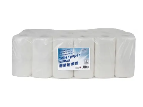 Toiletpapier Cleaninq 2-laags extra wit 200vel 48 rollen
