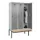 locker met bank,HxBxD 2120x1200x815mm,3vak,vak B 400mm,draaigrendel