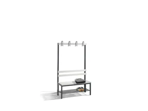 omkleedbank,HxLxD 1650x1000x400mm,PVC-lijst lichtgrijs,romp RAL7021
