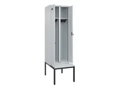 locker met bank,voor scheiding van kleding,HxBxD 2120x600x815mm,2vak