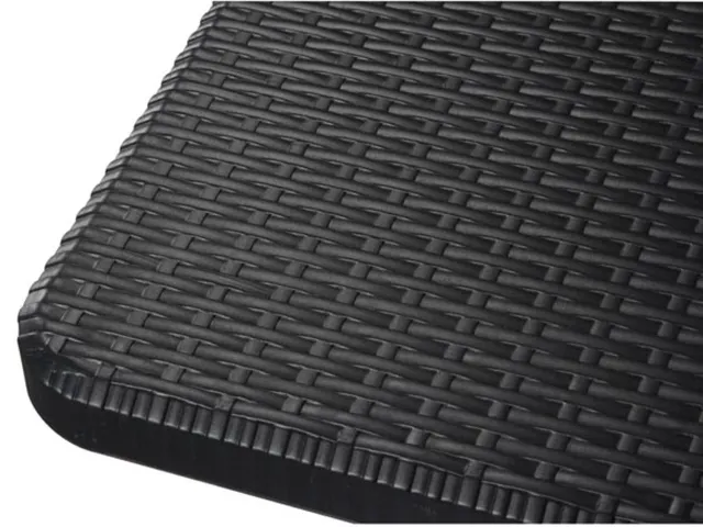 Klapstoel weerbestendige vouwstoel rotanlook Zwart maximaal 300 kg