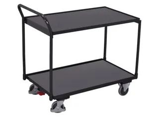 tafelwagen,draagverm. 250kg,2etage(s),laadvl. LxB 835x490mm,houtetage - 1