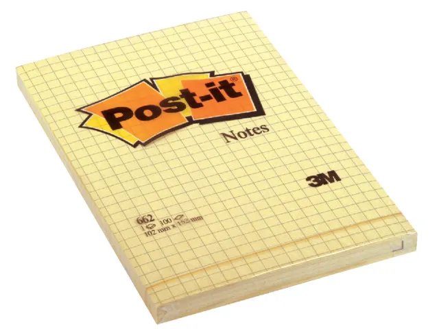 Notes Canary Yellow XXL, Geruit, 102 x 152 mm, Geel