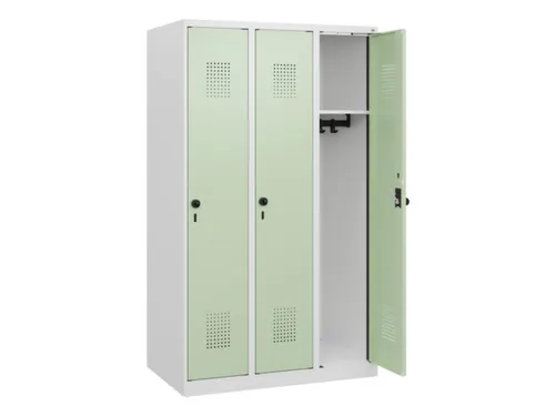 schoollocker,HxBxD 1530x900x500mm,3vak,vak B 300mm,draaigrendel