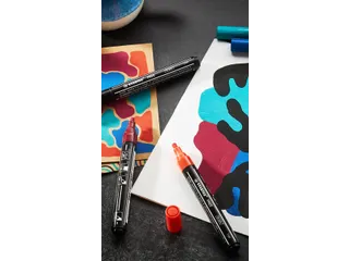 Acrylmarker STABILO Free Acrylic Mixed Tip set à 3 breedtes zwart - 7