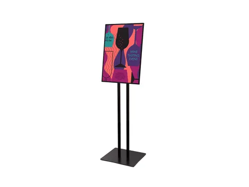 Verlicht Menustandaard LED Slide In A2 Zwart