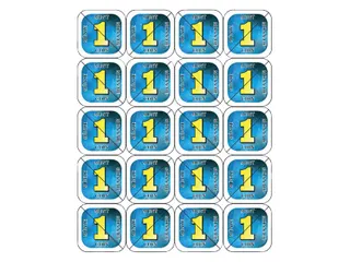 Consumptie breekmunten Combicraft 200 stuks blauw - 1
