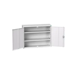 wandkast 800x1050x350mm 2xStalen bodem sokkel Ral 7035 front Ral 7035 - 1