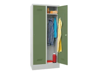locker,HxBxD 1850x800x500mm,2vak,vak B 400mm,RAL7035,front RAL6011 - 2