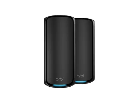 NETGEAR Orbi 970 Series Quad-Band WiFi 7, 2-Pack, Zwart, Intern, Mesh-