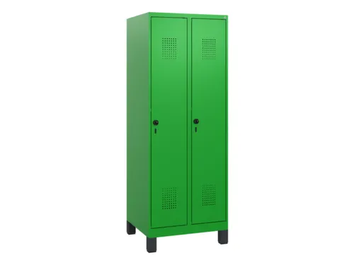 schoollocker,HxBxD 1630x600x500mm,2vak,vak B 300mm,draaigrendel,voeten