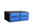 Bloc Tiroirs Modulaire Hxlxp 202X482X345Mm 4/4Structures/tiroirs Bleu