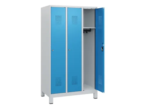 schoollocker,HxBxD 1630x900x500mm,3vak,vak B 300mm,cil.-slot,voeten