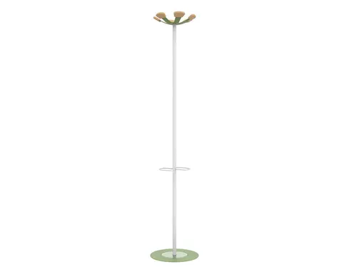 Unilux kapstok Aurora Staand Wit/Groen Beukenhout 6 haken