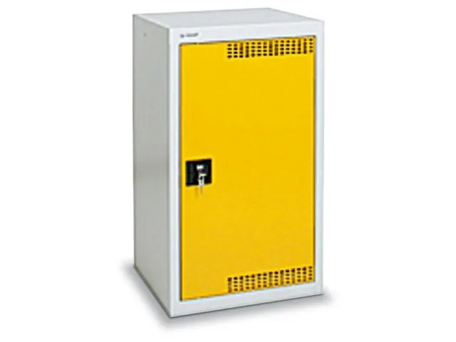 Milieukast Plaatstaal Grijs Geel Ventilatie 900x500x500mm