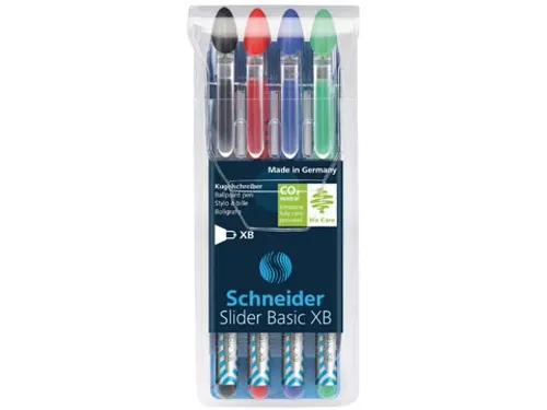 Slider Basic Xb Balpen Etui Assorti kleuren 4 stuks