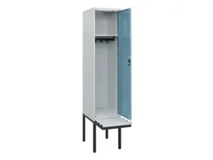 locker met bank,HxBxD 1950x400x815mm,1vak,vak B 400mm,cilinderslot