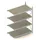 Breedvakstelling Aanbouwveld Hxbxd 2500x1851x1050mm 4 Houten Legborden