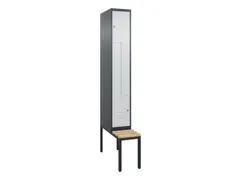 Z-garderobekast,HxBxD 2120x300x815mm,2vak,vak B 300mm,cil.-slot