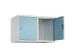 opzetkast,v. locker,2vak.,vak B 400mm,HxBxD 500x800x500mm,cilinderslot